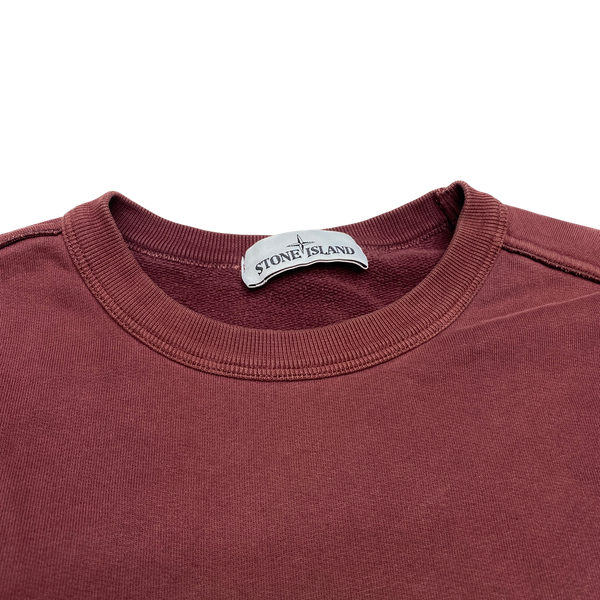 Burgundy stone island discount jumper