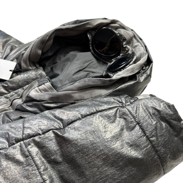 CP Company Antic Silver Padded Goggle Jacket - Large