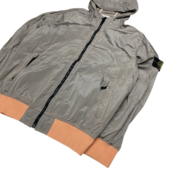 Stone Island 2018 Silver Nylon Metal Watro Hooded Jacket