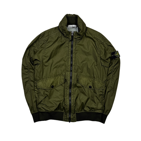 Stone Island Khaki Green Membrana 3L TC Rain Jacket Large