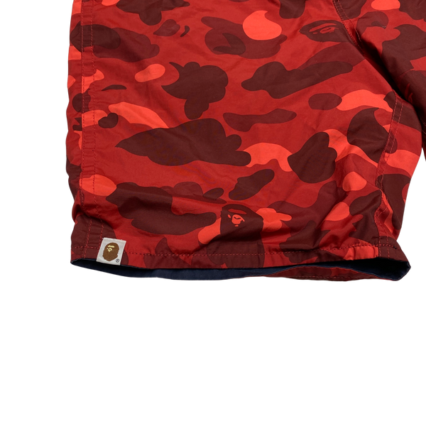 BAPE Camo Reversible Nylon Cotton Shorts - Large