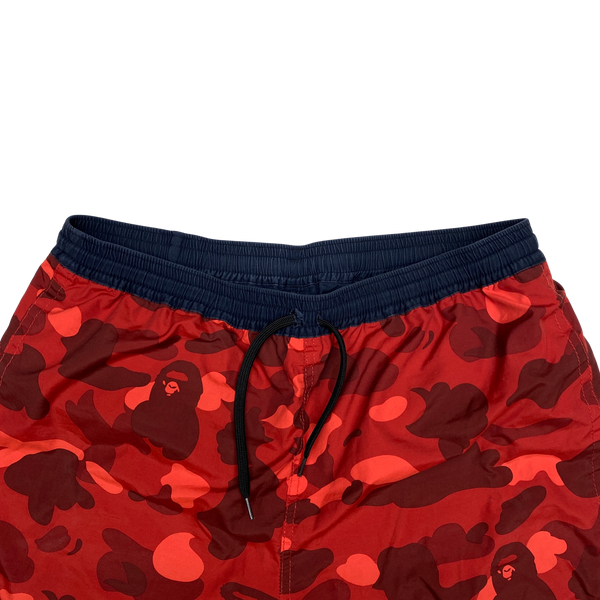 BAPE Camo Reversible Nylon Cotton Shorts - Large