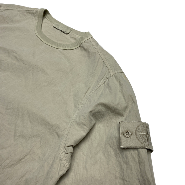 Stone Island Cream Ghost Cotton Resin Crewneck – Mat's Island