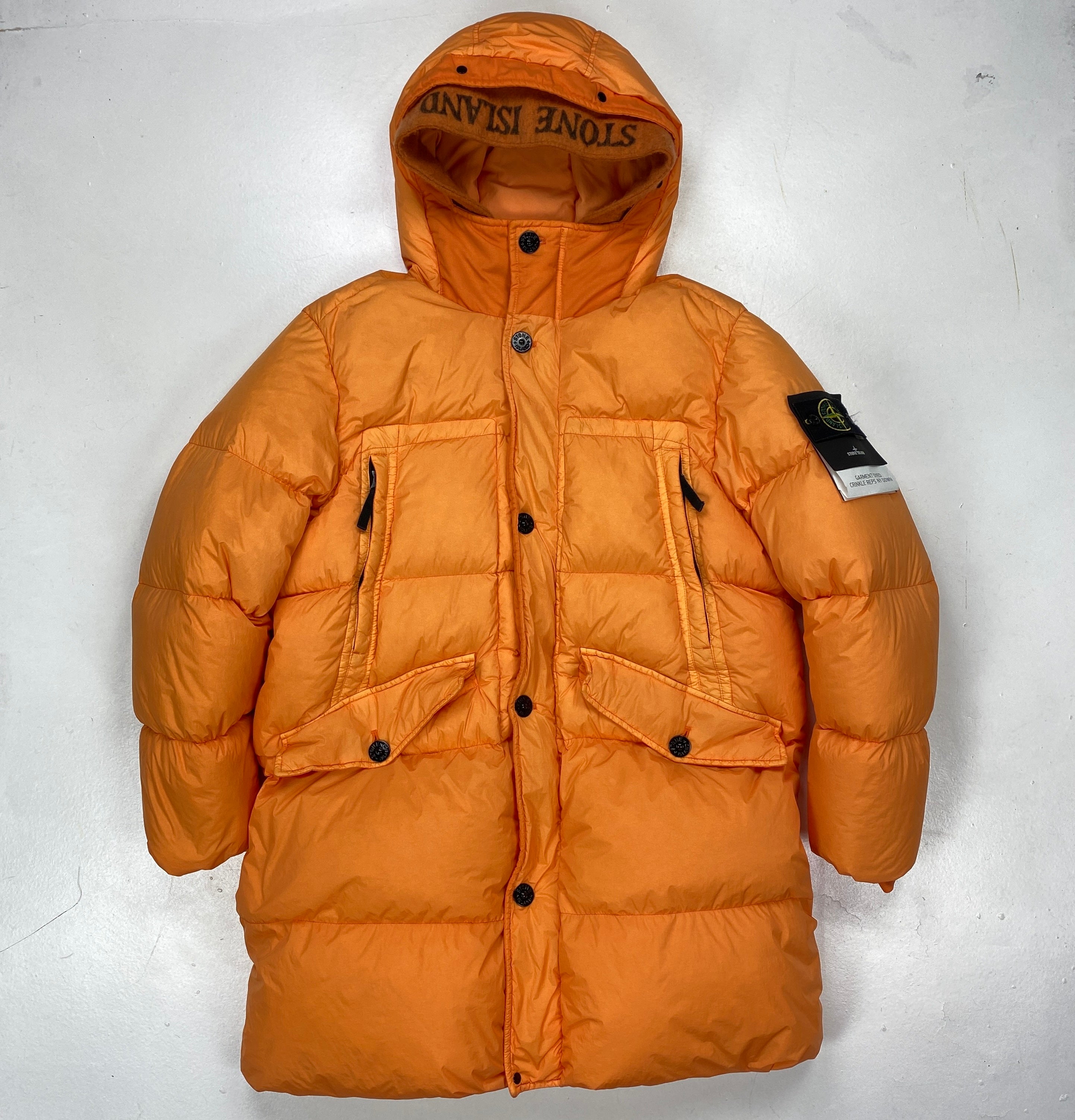 Stone island store orange parka