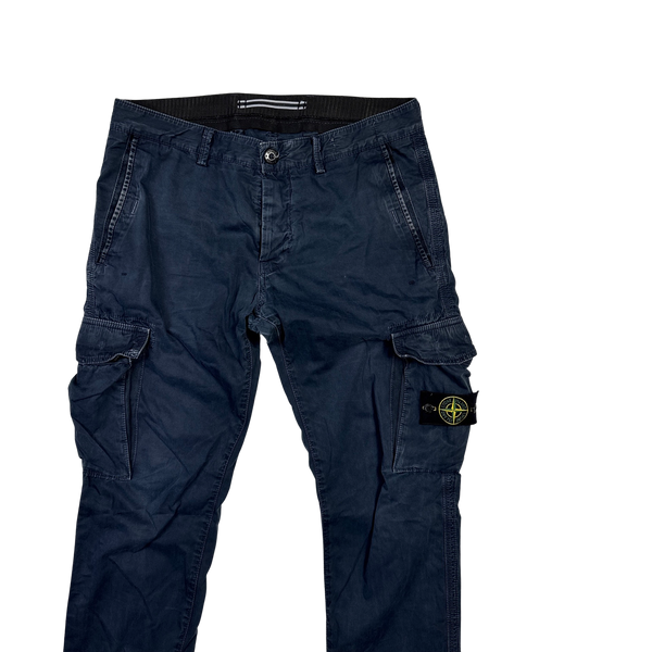 Stone Island 2016 Navy Slim Fit Cotton Cargos