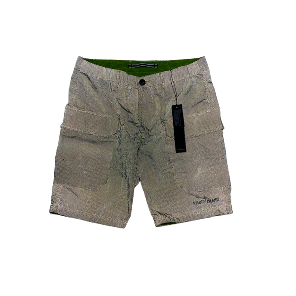Stone Island Green Pixel Reflective Shorts