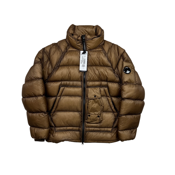 CP Company Brown D D Shell Puffer Jacket - Small