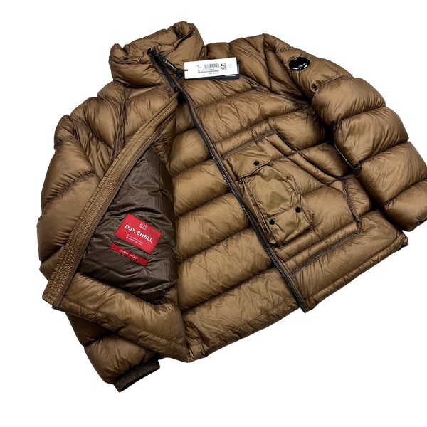 CP Company Brown D D Shell Puffer Jacket - Small