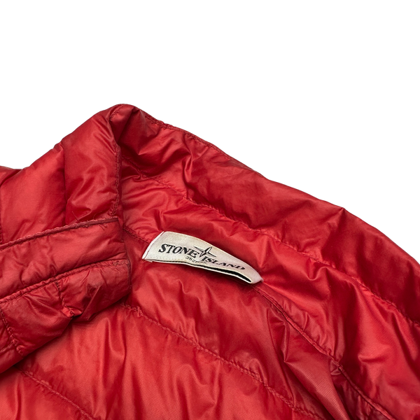 Stone Island Red Micro Rip Stop Down Packable Jacket