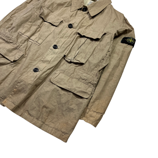 Stone Island Vintage 1998 Laminated Lino Flax Multipocket Jacket