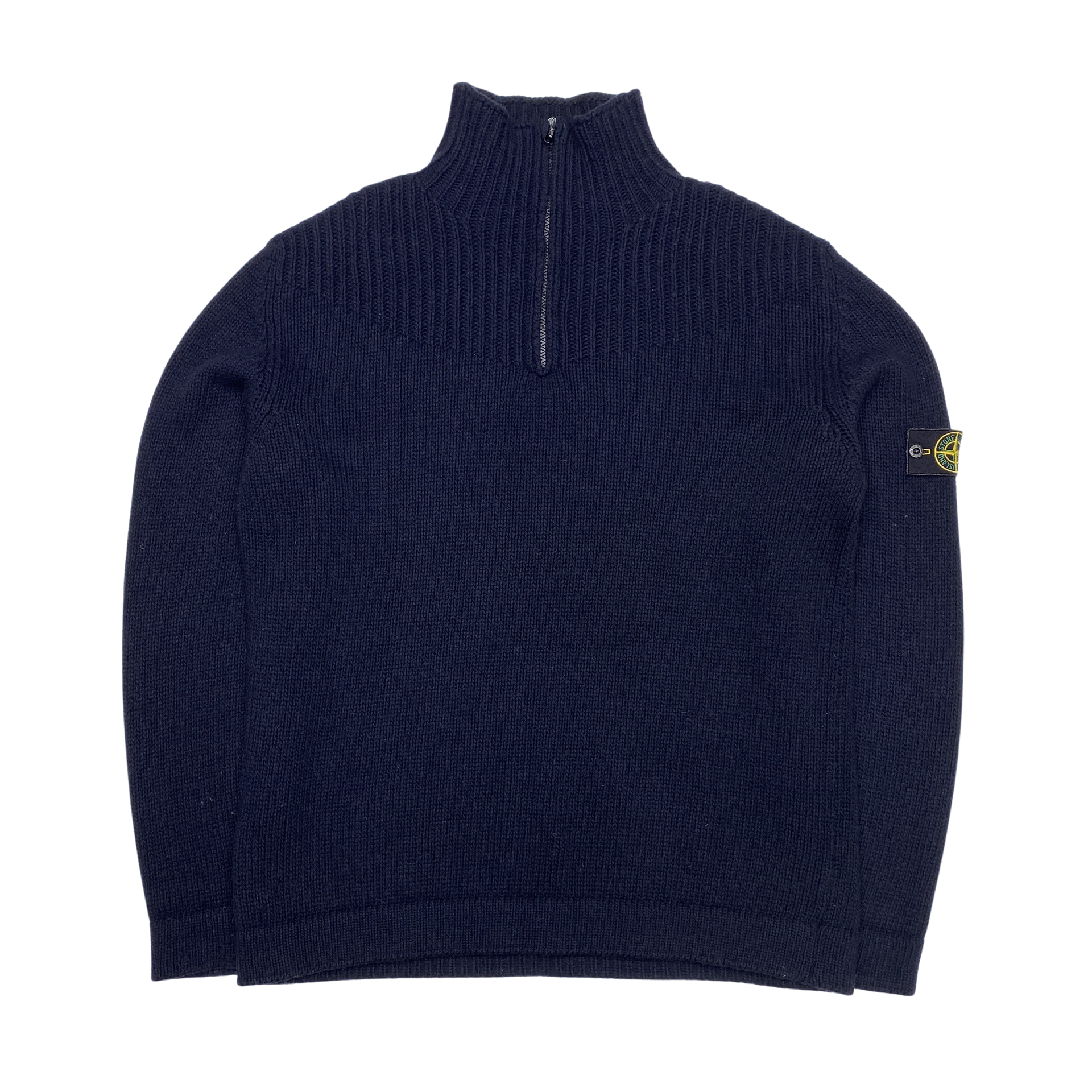 Stone Island Navy Vintage 2000 Quarter Zipped Pullover – Mat's