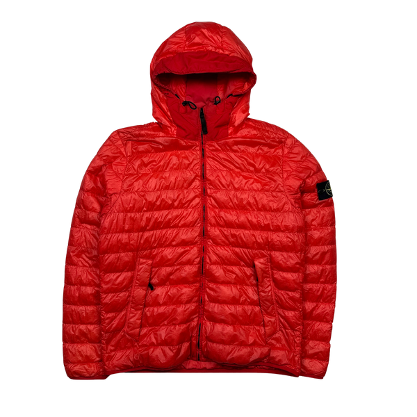 Stone Island 2016 Red Garment Dyed Puffer Jacket - XL