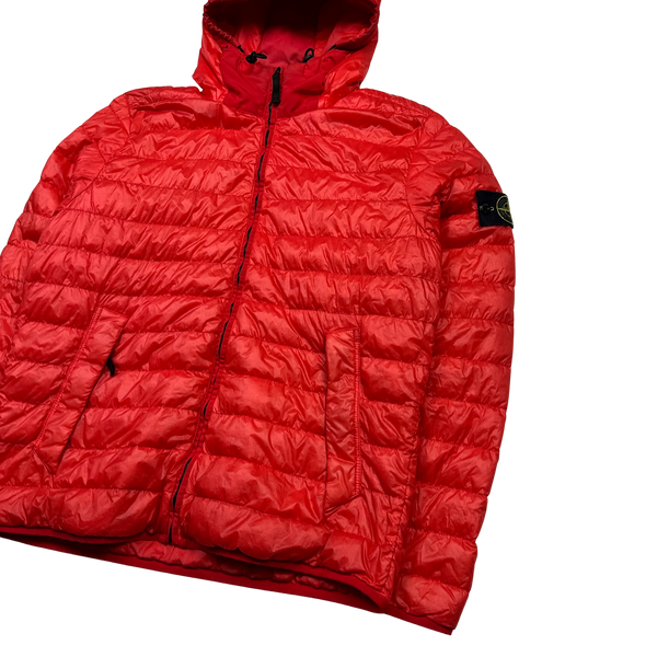 Stone Island 2016 Red Garment Dyed Puffer Jacket - XL