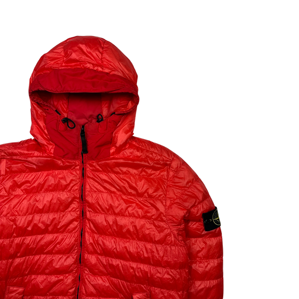 Stone Island 2016 Red Garment Dyed Puffer Jacket - XL