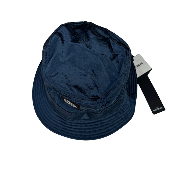 Stone Island 2023 Navy Econyl Nylon Metal Bucket Hat