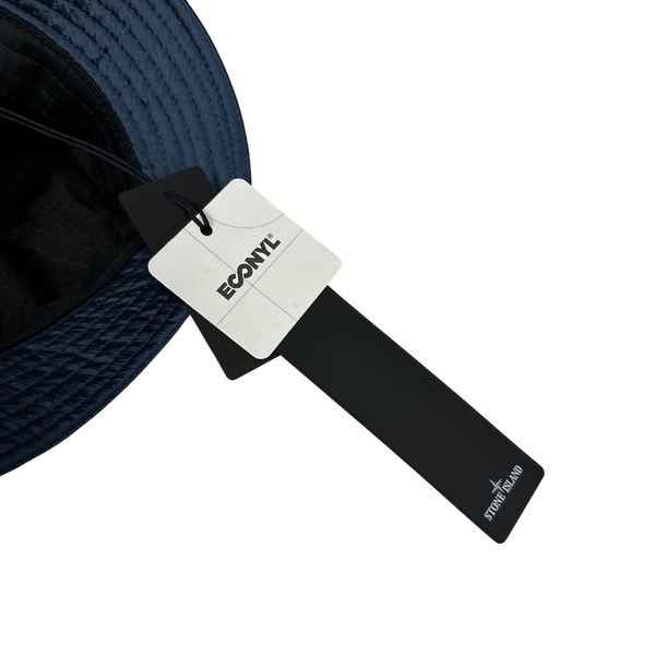 Stone Island 2023 Navy Econyl Nylon Metal Bucket Hat