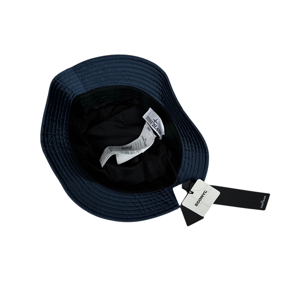 Stone Island 2023 Navy Econyl Nylon Metal Bucket Hat