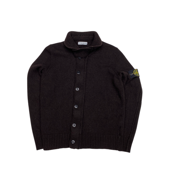 Stone Island 2008 Wool Brown Cardigan Jumper