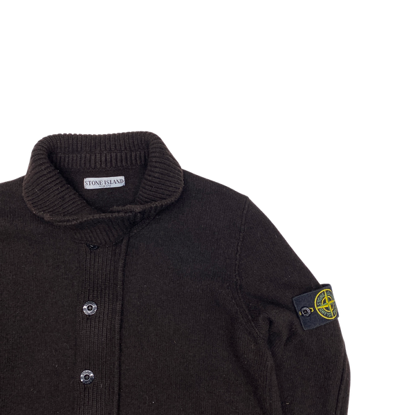 Stone Island 2008 Wool Brown Cardigan Jumper