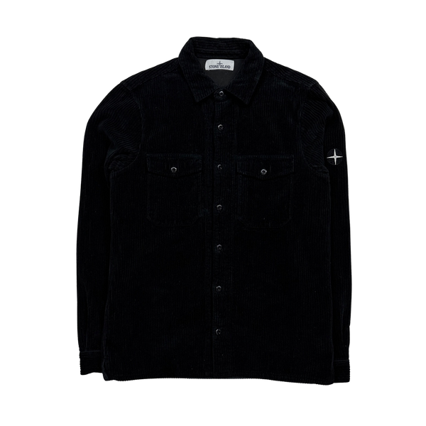 Stone Island AW2020 Black Jumbo Cord Shirt - Small