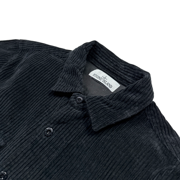 Stone Island AW2020 Black Jumbo Cord Shirt - Small