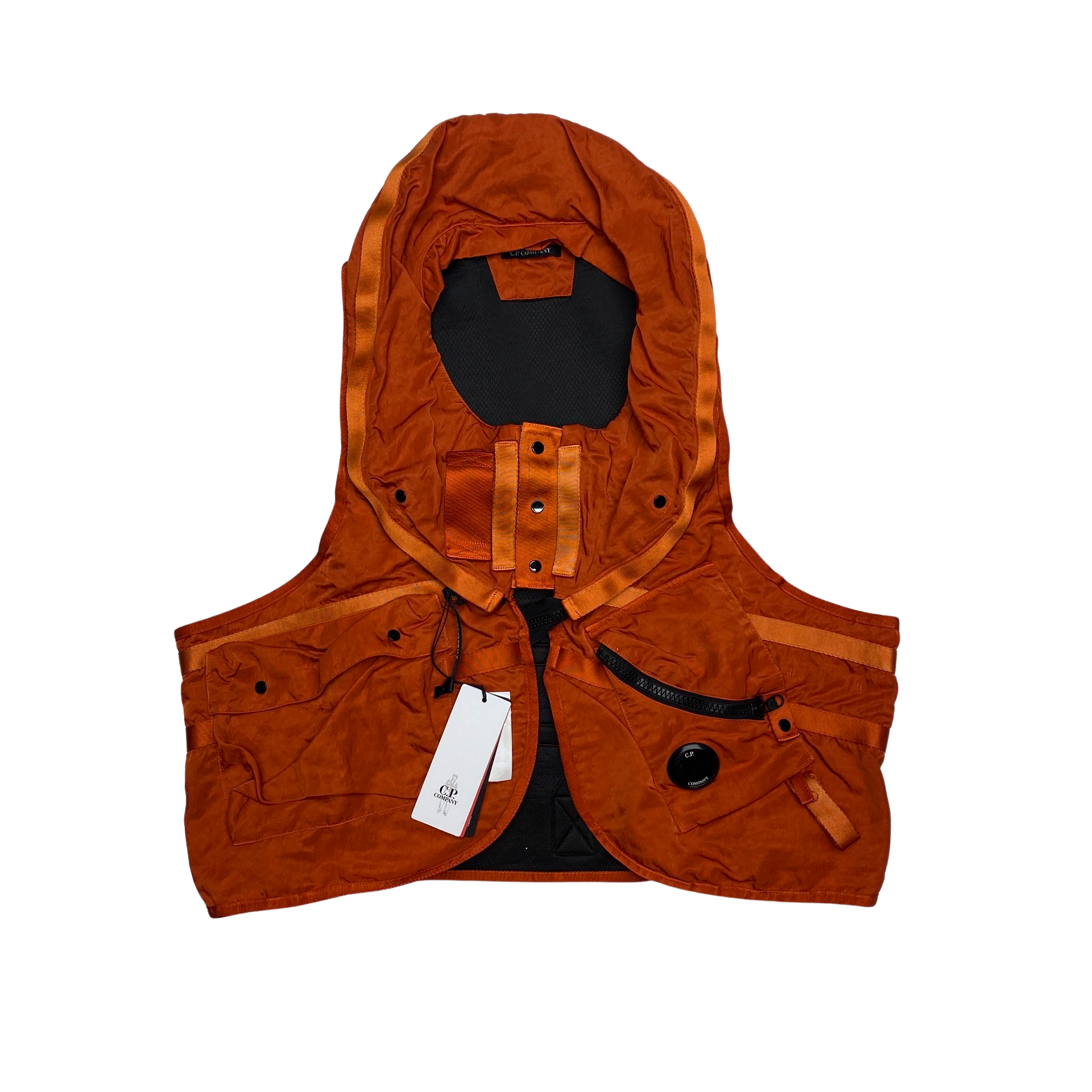 CP Company Orange Multi Pocket Nylon Utility Vest