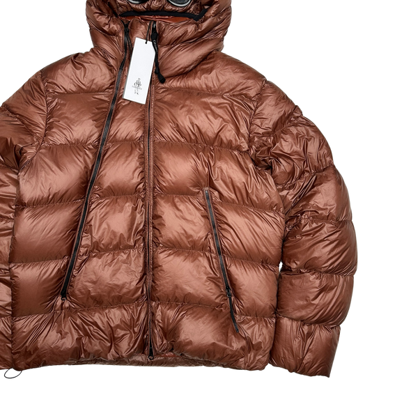 CP Company Terracotta Brown D D Shell Puffer Jacket