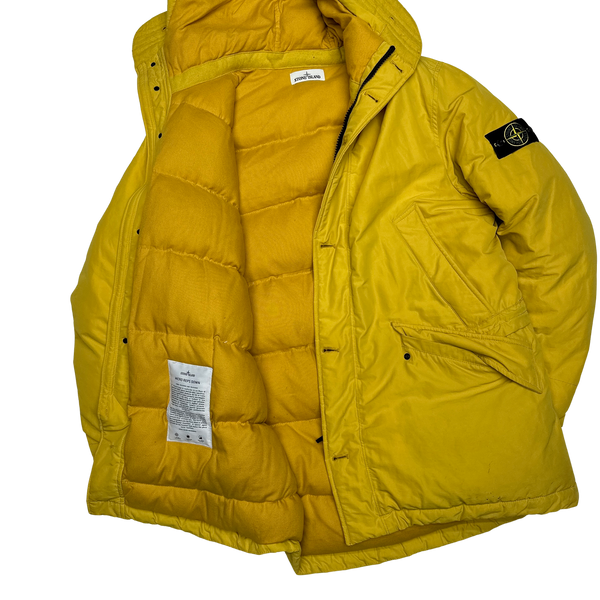 Stone Island Yellow Micro Reps Down Filled Parka Jacket