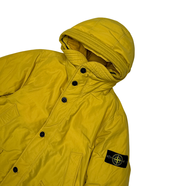 Stone Island Yellow Micro Reps Down Filled Parka Jacket