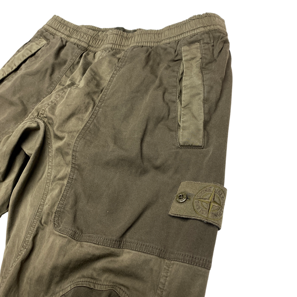 Stone Island 2018 Ghost Khaki Tapered Cargo Trousers