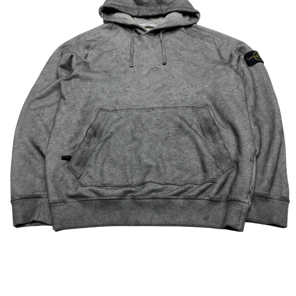 Stone Island 2020 Grey Dust Treatment Pullover Hoodie