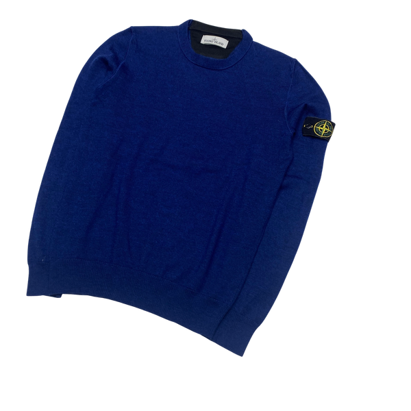 Stone Island Blue Crewneck Sweatshirt