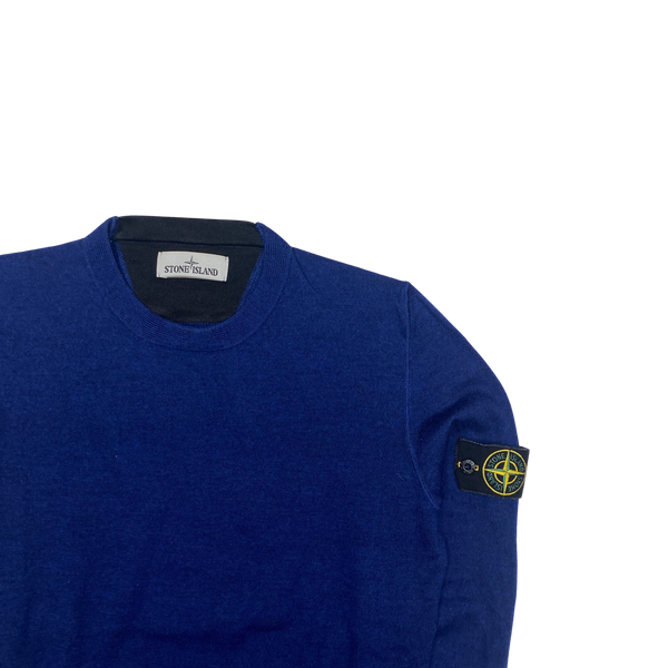 Stone Island Blue Crewneck Sweatshirt