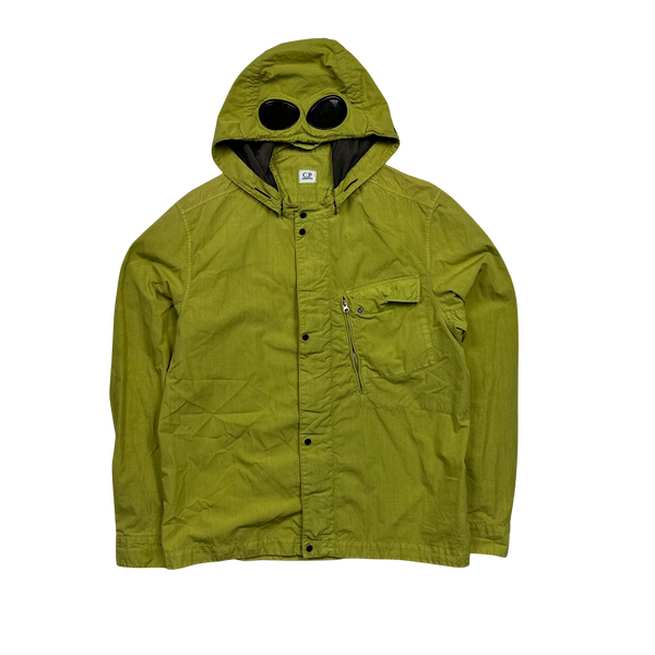 CP Company Lime Yellow 50 Fili Goggle Overshirt Large