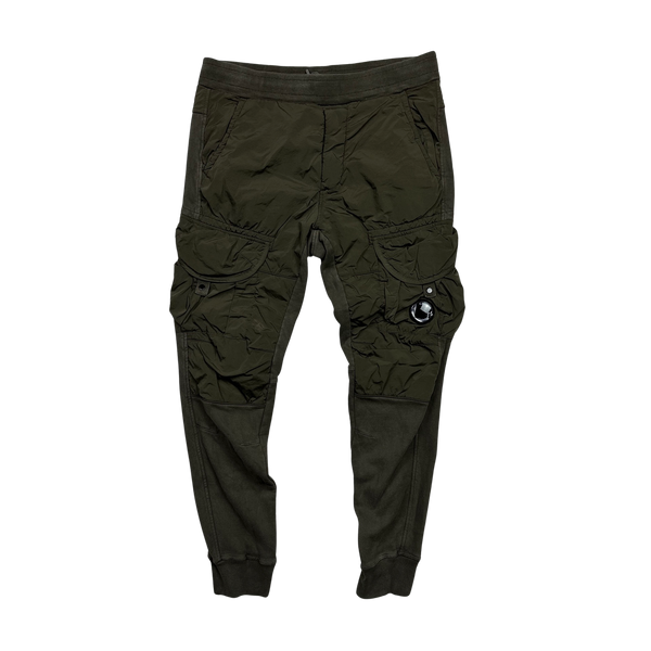 CP Company Khaki Nylon Cotton Joggers XS Mat s Island