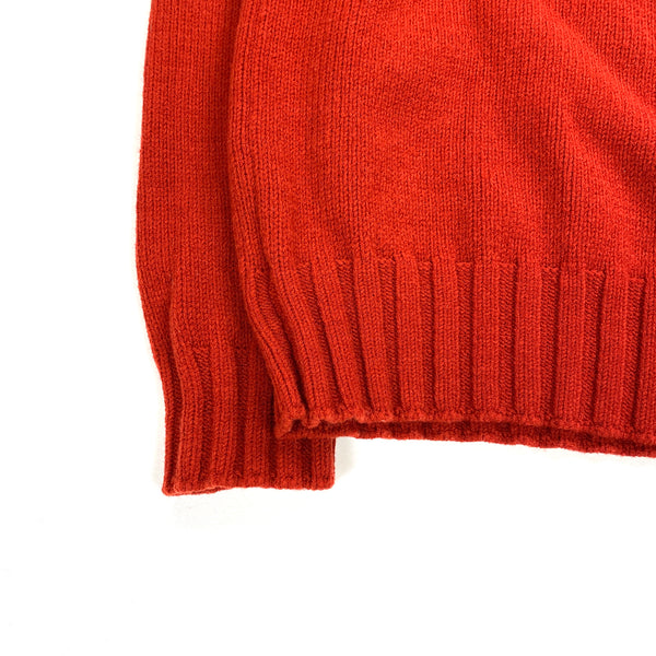 Stone Island Red Shawl Collar Knitted Pullover