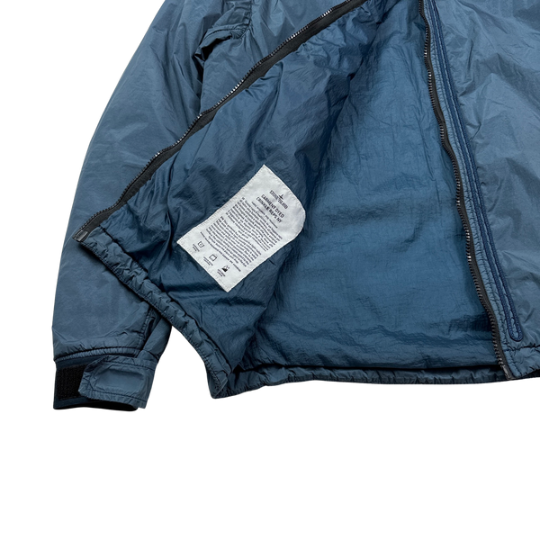 Stone Island Blue Garment Dyed Crinkle Reps Jacket - Large