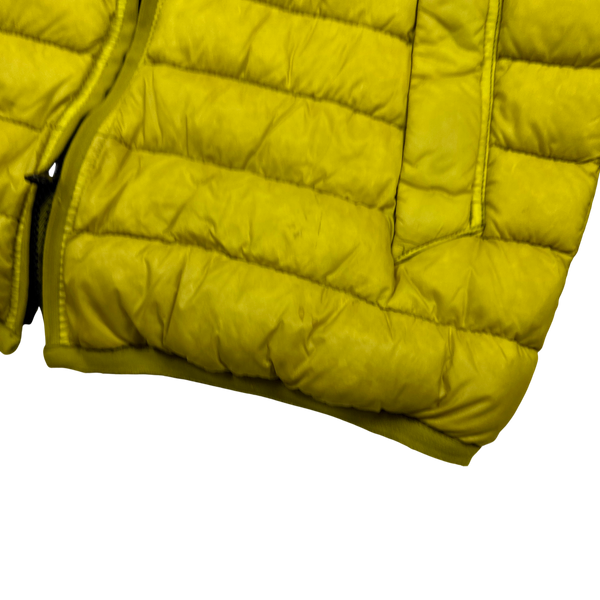 Stone Island Yellow Micro Yarn Hooded Down Puffer Jacket