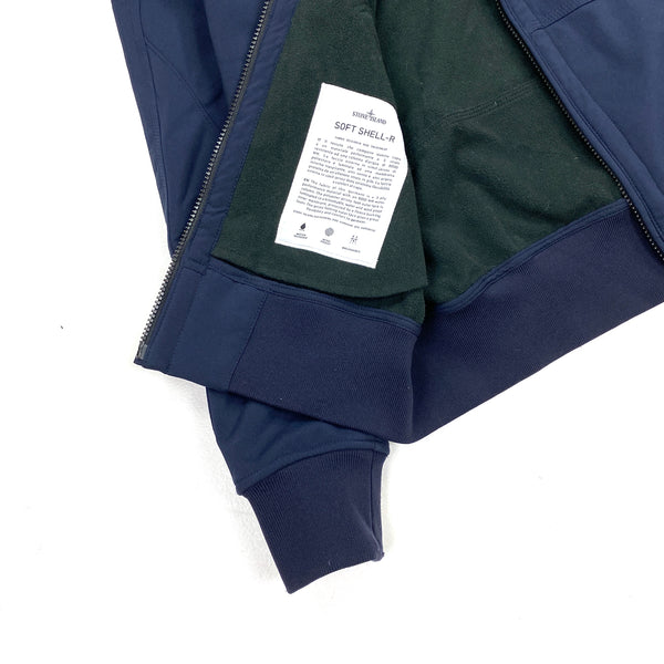 Stone Island Navy 2011 Hooded Fleece Lined Soft Shell Jacket