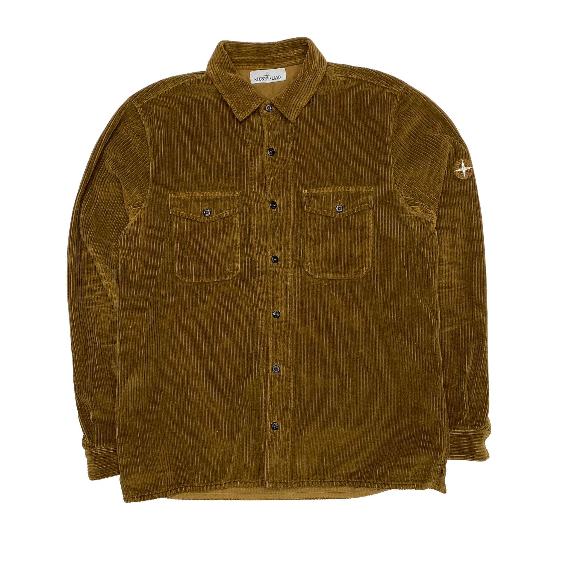 STONE ISLAND corduroy shirt brown XL-