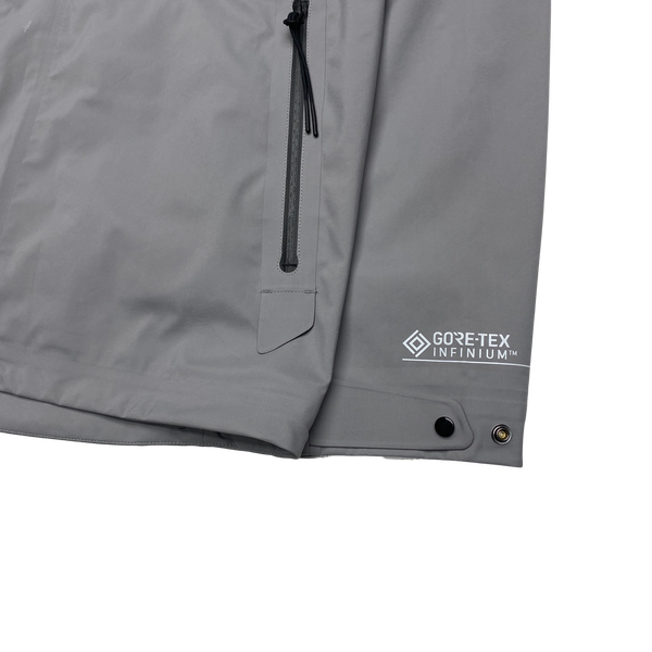 CP Company Grey Gore-Tex Infinium Waterproof Goggle Jacket