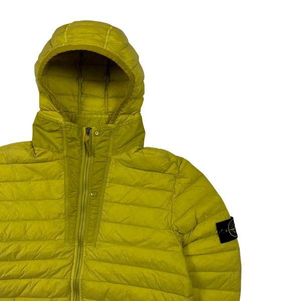 Stone Island Yellow Loom Woven Down Chambers Jacket - XL
