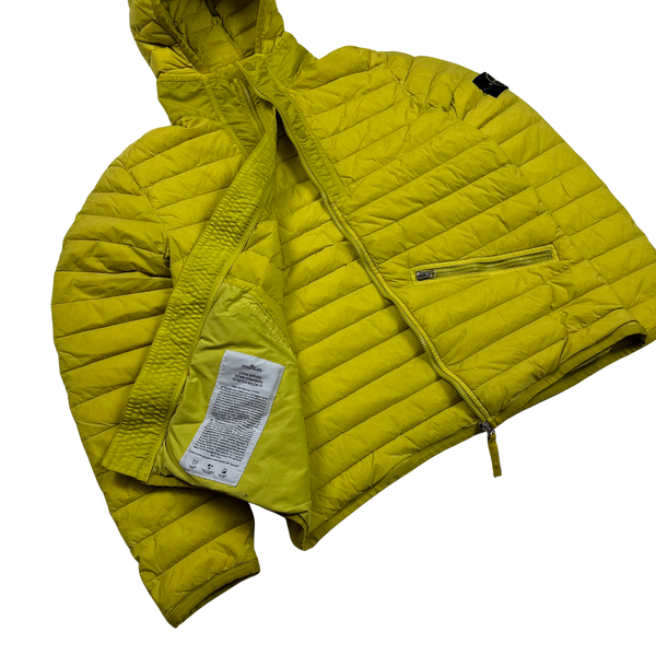 Stone Island Yellow Loom Woven Down Chambers Jacket - XL