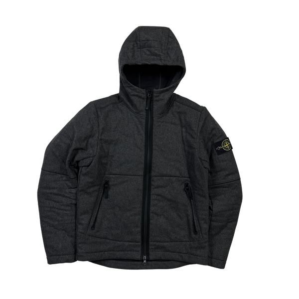 Stone Island Grey Panno R 4L Stretch Jacket Small Mat s Island