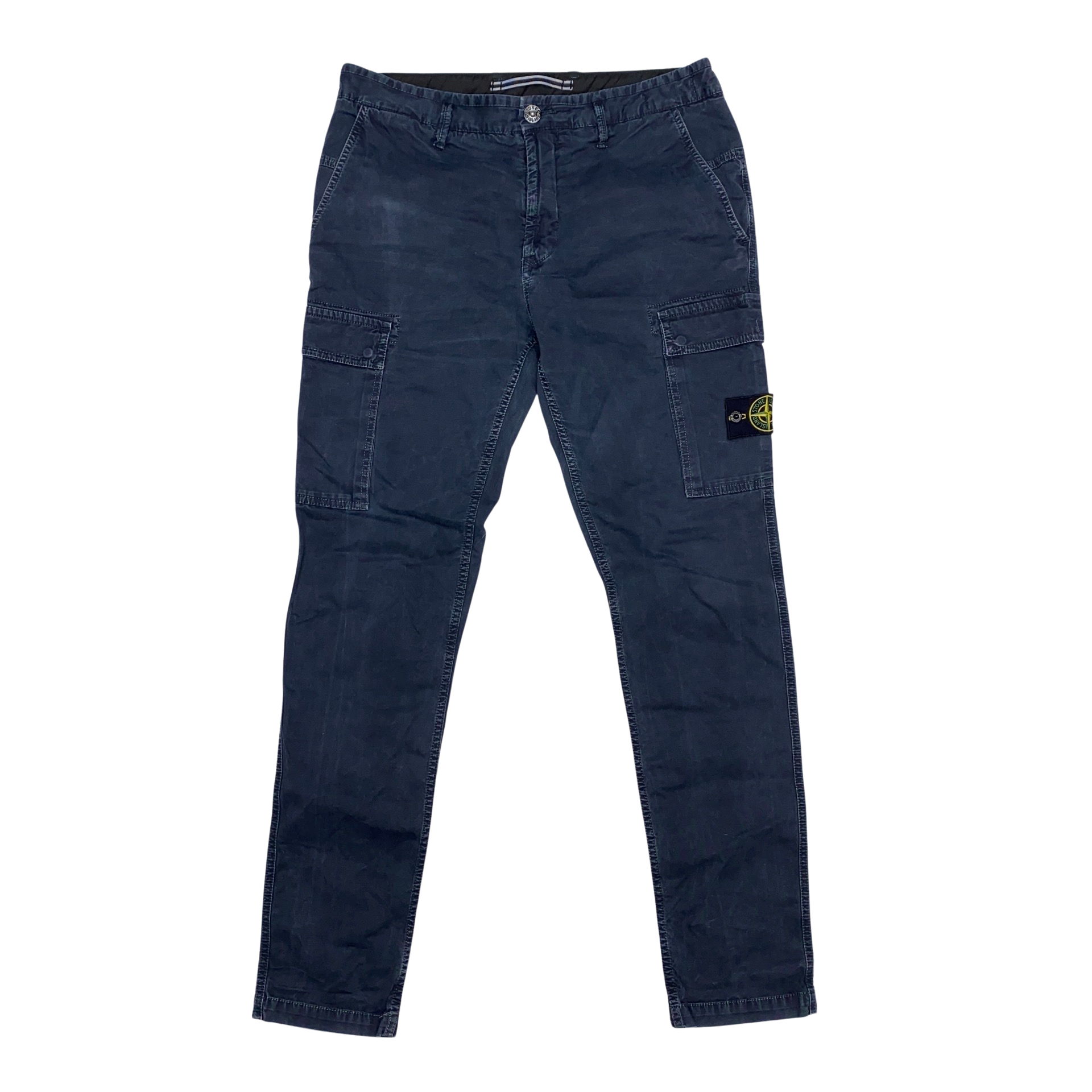 Stone Island 2018 Navy Slim Fit Cargo Trousers