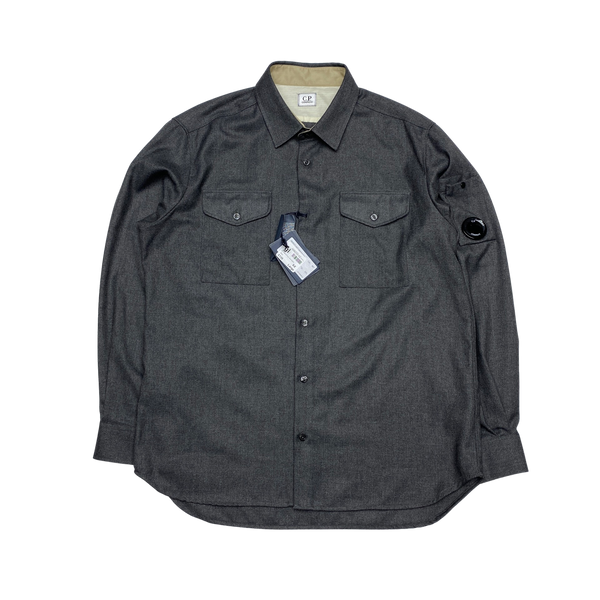 CP Company Grey Wool Blend Overshirt