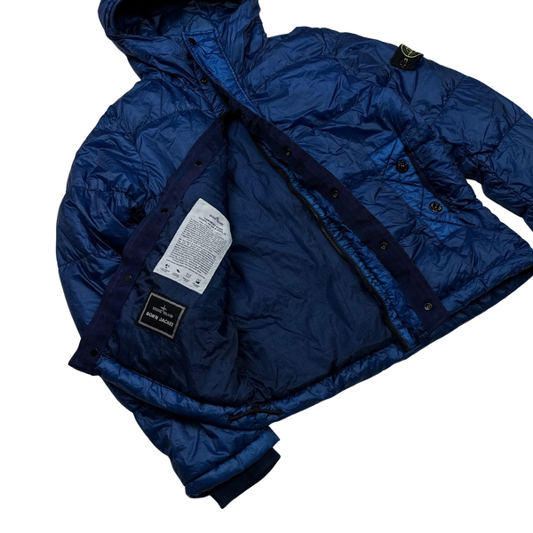 Stone Island 2011 Blue Garment Dyed Down Filled Puffer Jacket - Medium