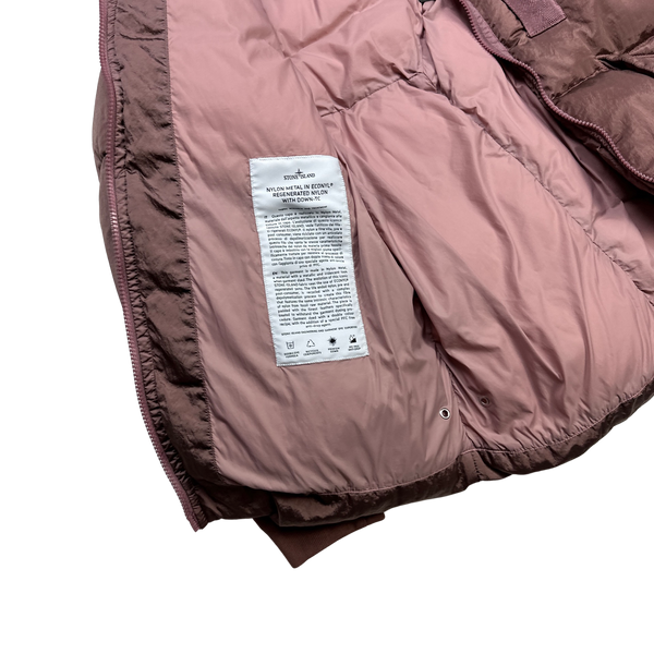 Stone Island Rose Nylon Metal Econyl Down Puffer Jacket - Medium