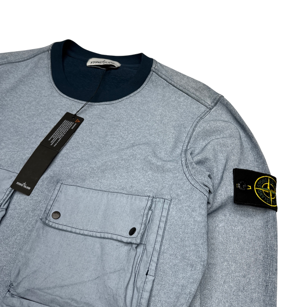 Stone island chalk online pocket sweatshirt