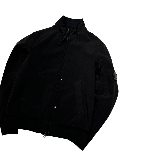 CP Company Black Soft Shell Bomber Jacket